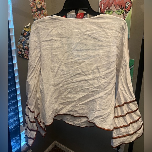 white open sleeve top - Picture 4 of 5
